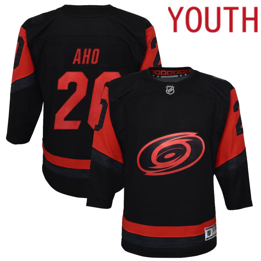 Youth Carolina Hurricanes #20 Sebastian Aho Black 2023 NHL Stadium Series Player Jersey->columbus blue jackets->NHL Jersey